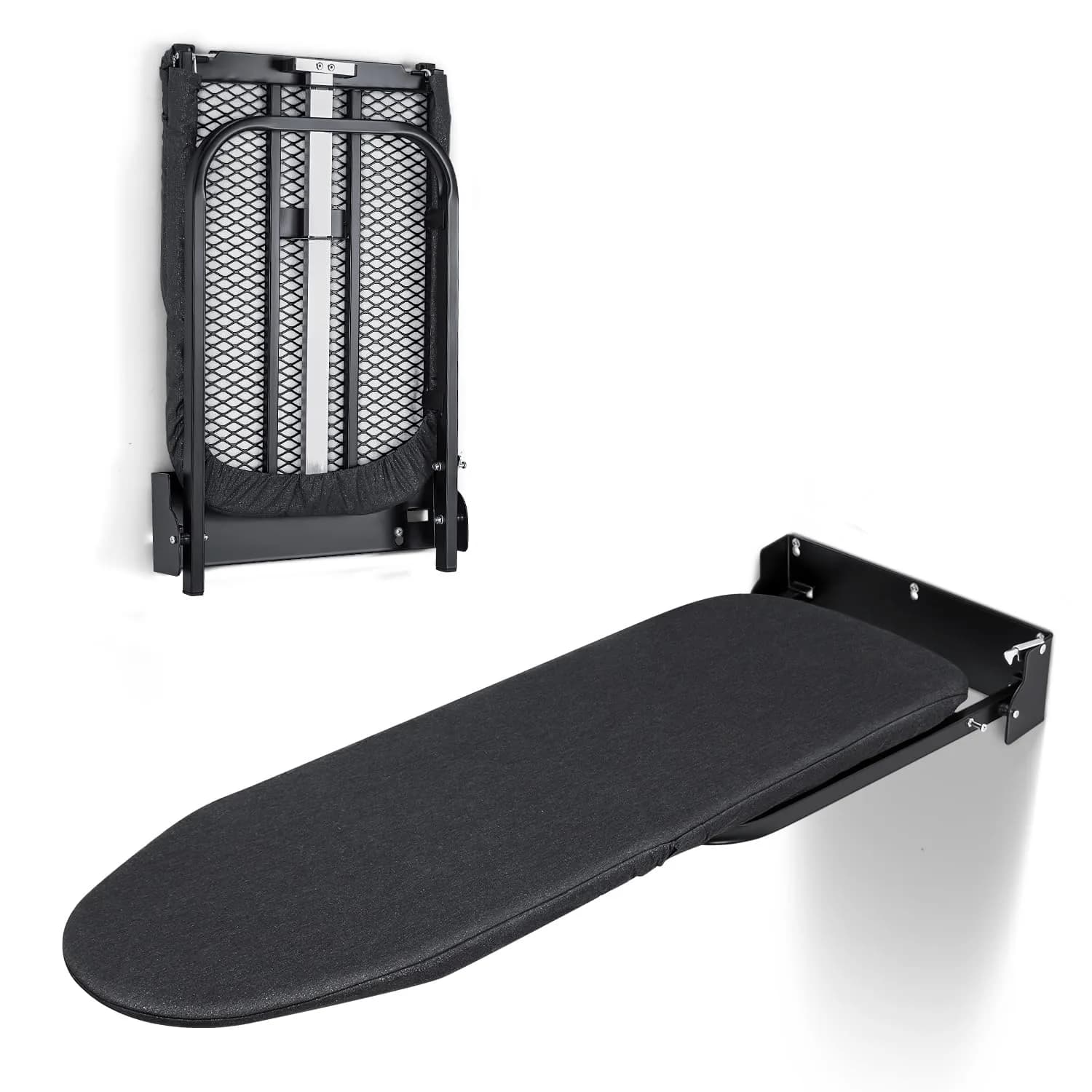 Duwee Wall Mounted Ironing Board with Heat Resistant Cover & Felt Padding 93cm (36") x 32cm (12") | Space-Saving Foldable Design - main product image