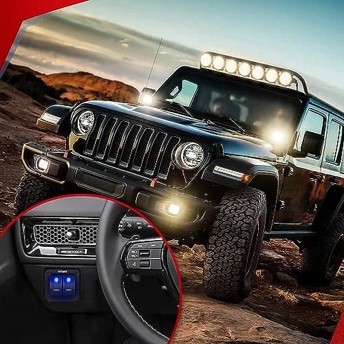 Nilight 2-Gang Rocker Switch Panel Wiring Harness Kit 16AWG 360W | Controls 4 Lights for 12V Vehicles thumbnail 5