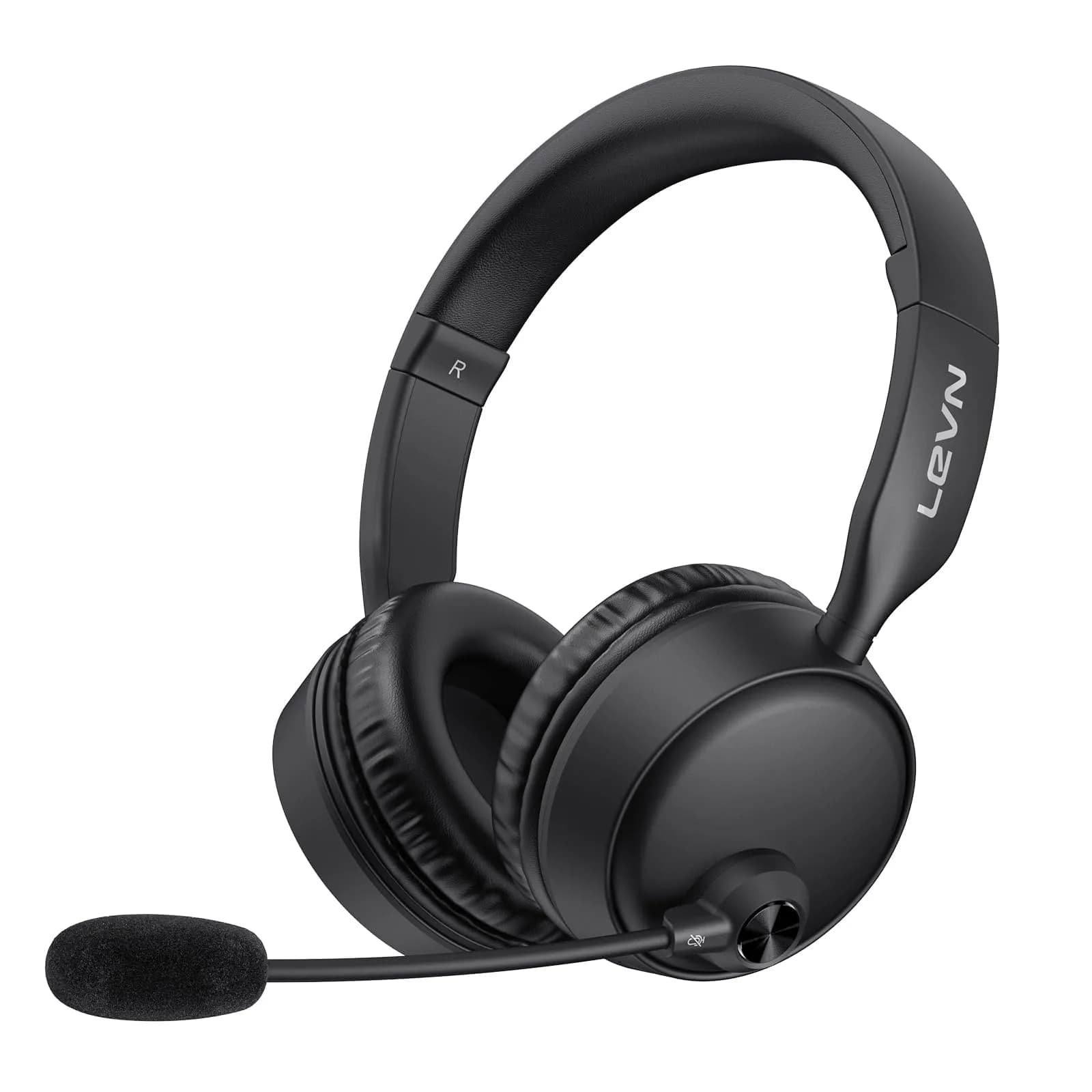 LEVN Wireless Headset with AI Noise Cancelling Mic, Bluetooth 5.3, 60H Battery, Over-Ear Headphones | PC, Laptop, Call Center - main product image