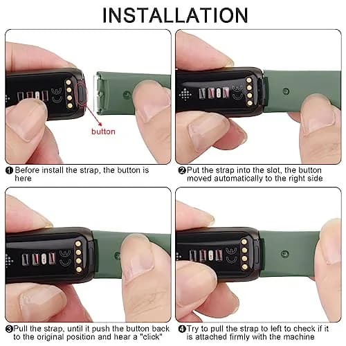 AK Sport Band for Fitbit Luxe Large (Avocado Green) | Soft Silicone Replacement Strap thumbnail 3