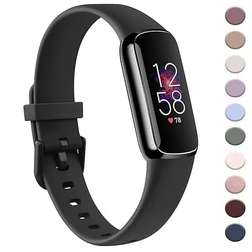 AK Sport Band for Fitbit Luxe, Soft Silicone Replacement Strap (Small, Black) | Lightweight & Water-Resistant thumbnail 1
