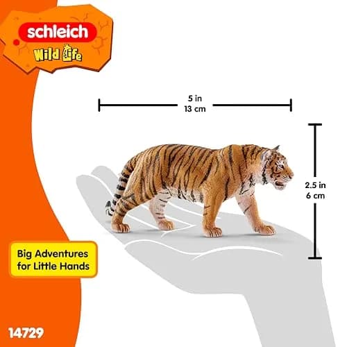Schleich Wild Life Realistic Tiger Figurine Toy 14729 | Kids Ages 3+ Jungle Safari Play thumbnail 4