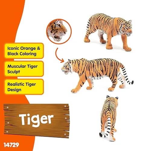 Schleich Wild Life Realistic Tiger Figurine Toy 14729 | Kids Ages 3+ Jungle Safari Play thumbnail 2