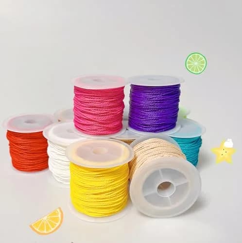 Phinicco 30 Colors 1mm Waxed Polyester Cord Bracelet Cord 685m (2250 ft) | Durable & Waterproof for Jewelry Making thumbnail 6