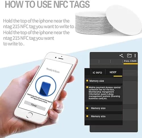 sanpopo NFC Coin Cards 30 pcs | Waterproof PVC, 25mm Diameter, Compatible with TagMo thumbnail 4