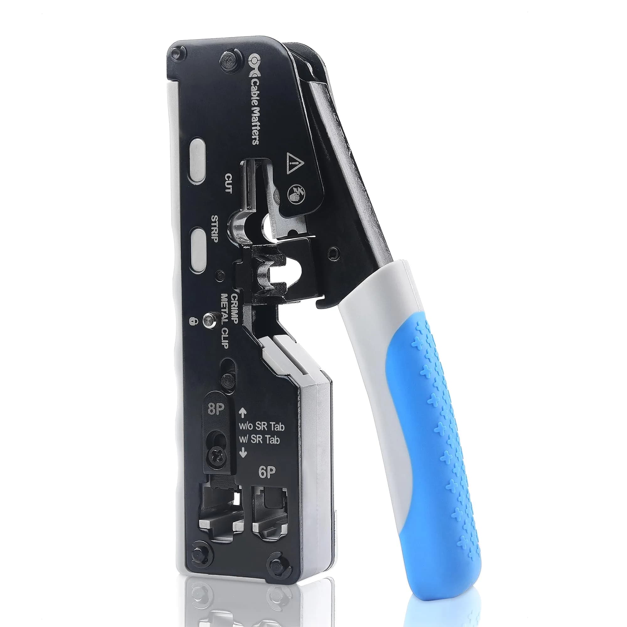 Cable Matters All-In-One Modular Ethernet Crimping Tool Cat 8 | Creates Professional Network Cables