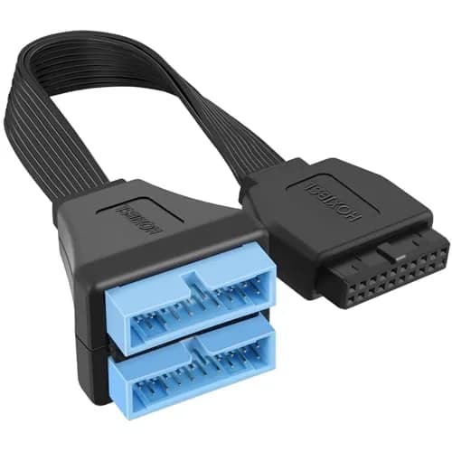 HOXIBSL USB 3.0 Header splitter Extension Cable 5.8 inch | Supports 5Gbps Data Transfer thumbnail 1