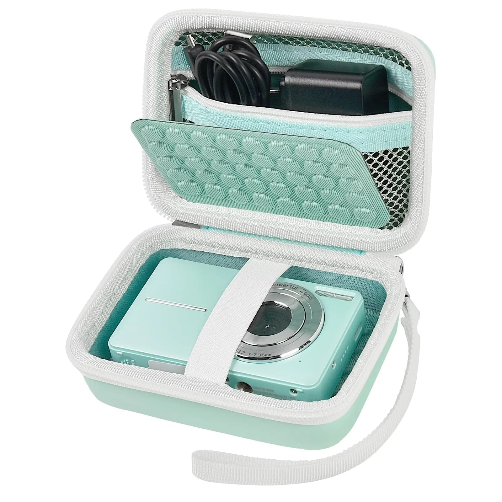 Boobowl Camera Case for Kodak PIXPRO FZ55/FZ45 & CAMKORY Cameras | Pink, 11.7cm x 7.5cm x 6.5cm (4.6" x 3" x 2.5") — green