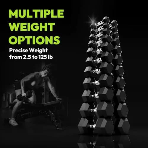 HANDBODE Hex Dumbbell Set of 2, Rubber Encased, 5 lb | Versatile Strength Equipment for Home & Gym thumbnail 4