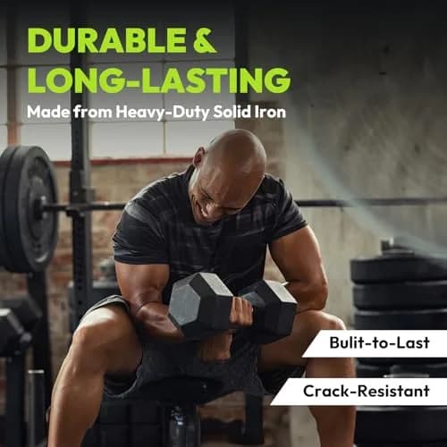 HANDBODE Hex Dumbbell Set of 2, Rubber Encased, 5 lb | Versatile Strength Equipment for Home & Gym thumbnail 8