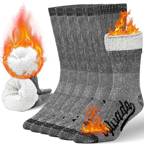 Alvada Merino Wool Thermal Warm Crew Winter Boot Socks 3 Pairs LXL (2.27 kg / 5 lb) thumbnail 1