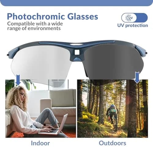 ROCKBROS Photochromic Sports Sunglasses Mens Cycling Pickleball Glasses | UV & Glare Control thumbnail 3