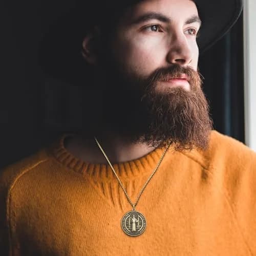 Anwlki St Benedict Necklace Pendant 60cm (23.62in) | Faith & Protection Symbol thumbnail 4