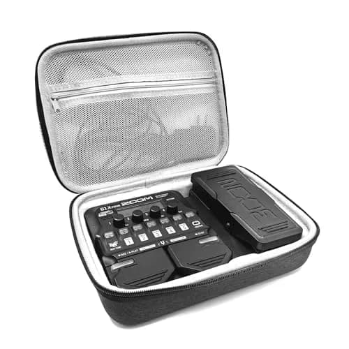 Musiin Premium Velvet Interior HardCase for Zoom G1X Four Pedal | Grey thumbnail 1