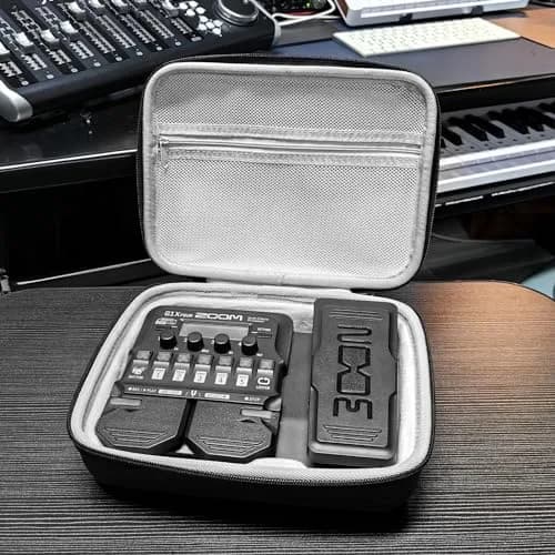 Musiin Premium Velvet Interior HardCase for Zoom G1X Four Pedal | Grey thumbnail 5