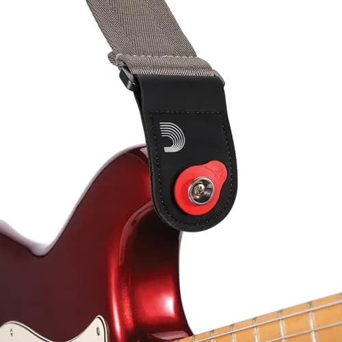 D'Addario Flex Lock Strap Blocks Red Set of 4 | Secure Guitar Strap Protection thumbnail 2