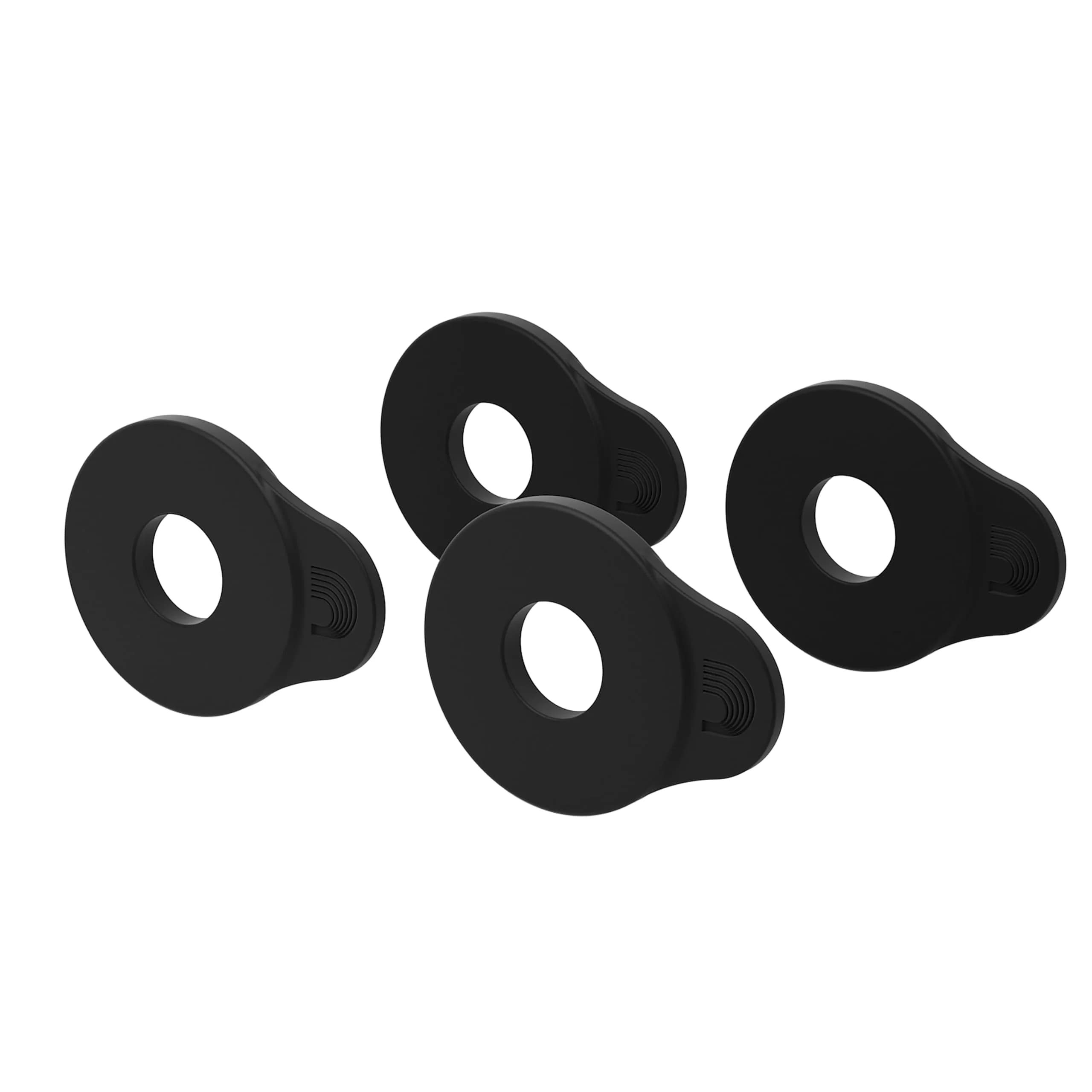 D'Addario Flex Lock Strap Blocks Set of 4 Black | Secure Guitar Strap Solution - main product image