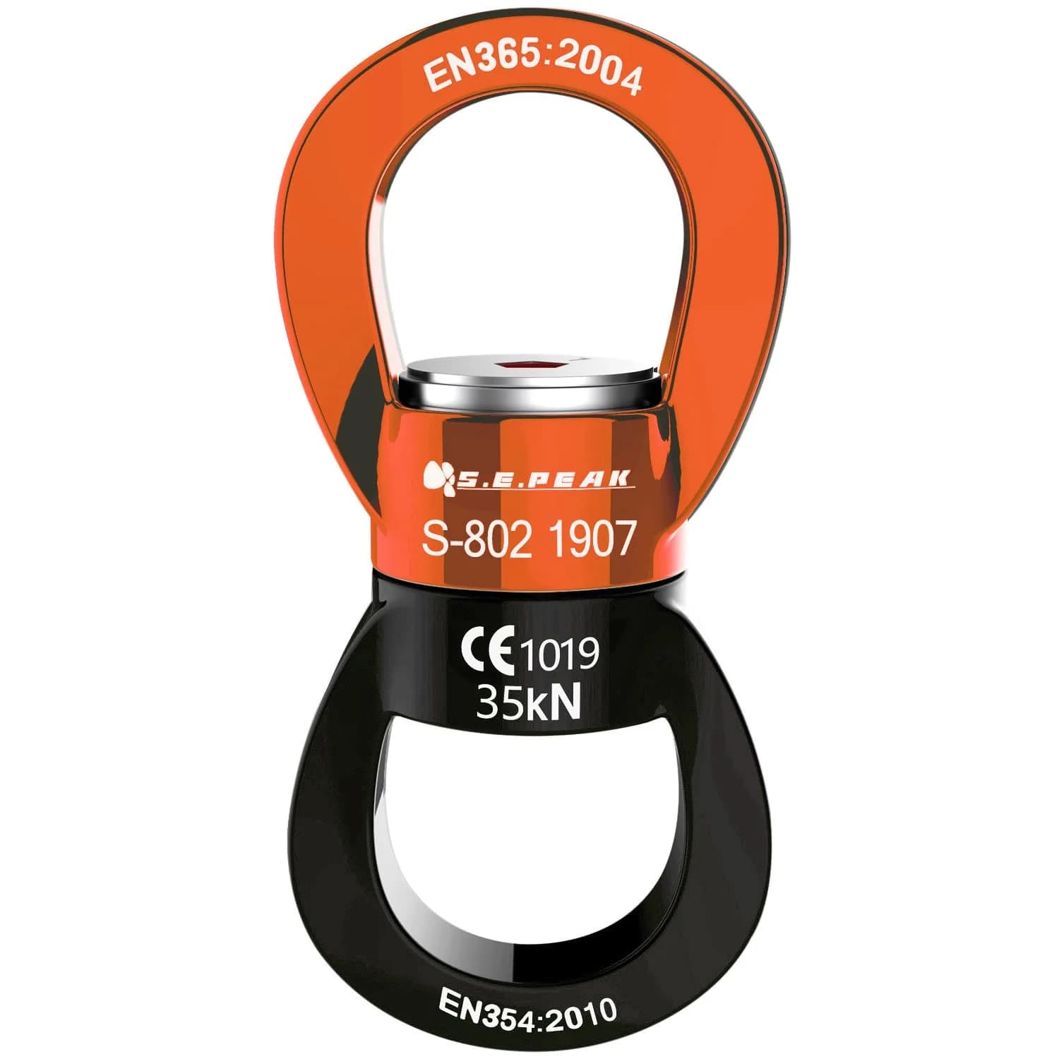 PROND 35kN Swing Swivel Rotational Device with Carabiner, 73g (2.58oz) | Heavy Duty for Tree Swings, Aerial Silks, Hammocks