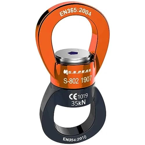 PROND 35kN Swing Swivel Rotational Device with Carabiner, 73g (2.58oz) | Heavy Duty for Tree Swings, Aerial Silks, Hammocks thumbnail 2