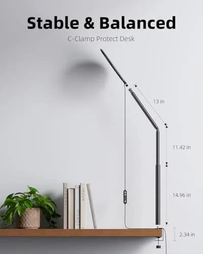 Weilisi 10.2" Desk Ring Light with Stand, 360° Rotate, USB Powered, Adjustable Brightness & Color, for Home Office & Content Creation thumbnail 6