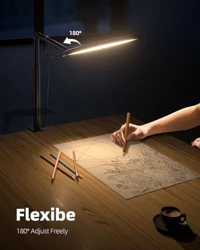 Weilisi 10.2" Desk Ring Light with Stand, 360° Rotate, USB Powered, Adjustable Brightness & Color, for Home Office & Content Creation thumbnail 3