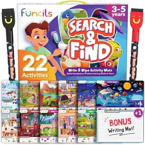 Funcils Search and Find Educational Toy Mats for Kids Ages 3-6 | Cognitive & Creative Skills thumbnail 1