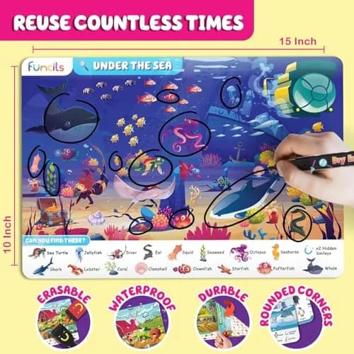 Funcils Search and Find Educational Toy Mats for Kids Ages 3-6 | Cognitive & Creative Skills thumbnail 4