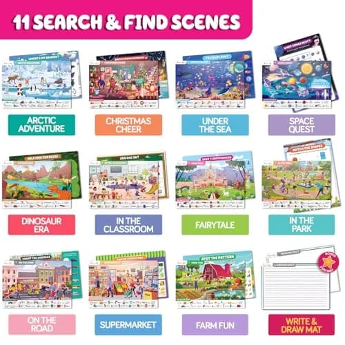 Funcils Search and Find Educational Toy Mats for Kids Ages 3-6 | Cognitive & Creative Skills thumbnail 5