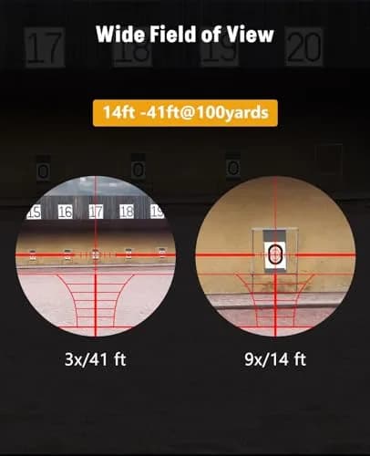 MidTen 3-9x32 5-in-1 Scope Combo with Dual Illuminated Rangefinder, Laser Sight, Red Dot, Flashlight, 20mm Mount | Versatile Rifle Scope thumbnail 4