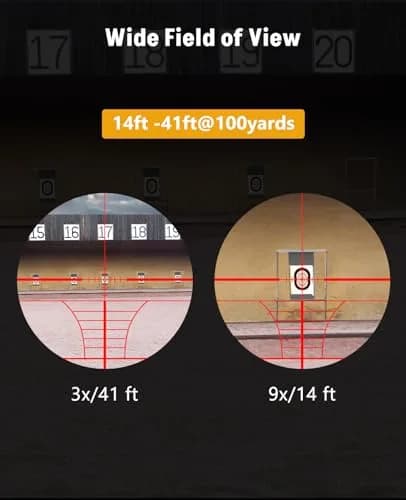 MidTen 3-9x32 5-in-1 Scope Combo with Dual Illuminated Rangefinder Reticle, Laser Sight, Red Dot, Flashlight, 20mm Mount, Green thumbnail 4
