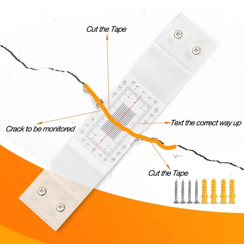 Mountlaser Tell-Tale Crack Monitor 20PCS | ±1mm Tick Marks, ±20mm Horizontal Range thumbnail 5