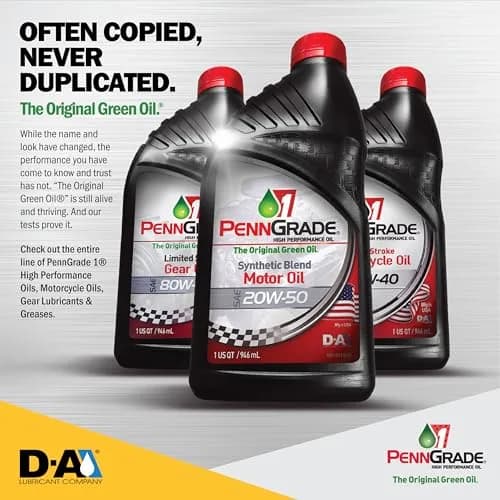 PENN GRADE 1 Synthetic Blend High Performance Oil SAE 20W-50 | 6 Pack, 1 Quart Bottles thumbnail 6