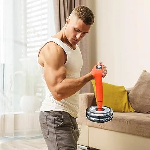 J Bryant Arm Wrestling Training Strap Belt Hand Grip Orange | Wrist Forearm Biceps Workout Equipment thumbnail 2