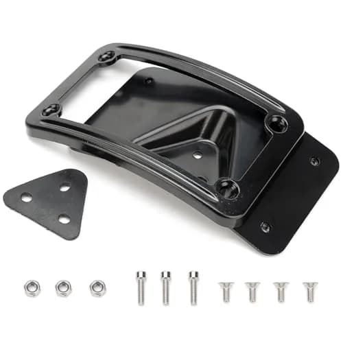SoCiMa License Plate Attachment with Frame Compatible with Harley Davidson 3 Hole Mount (Black) | Customizable thumbnail 6