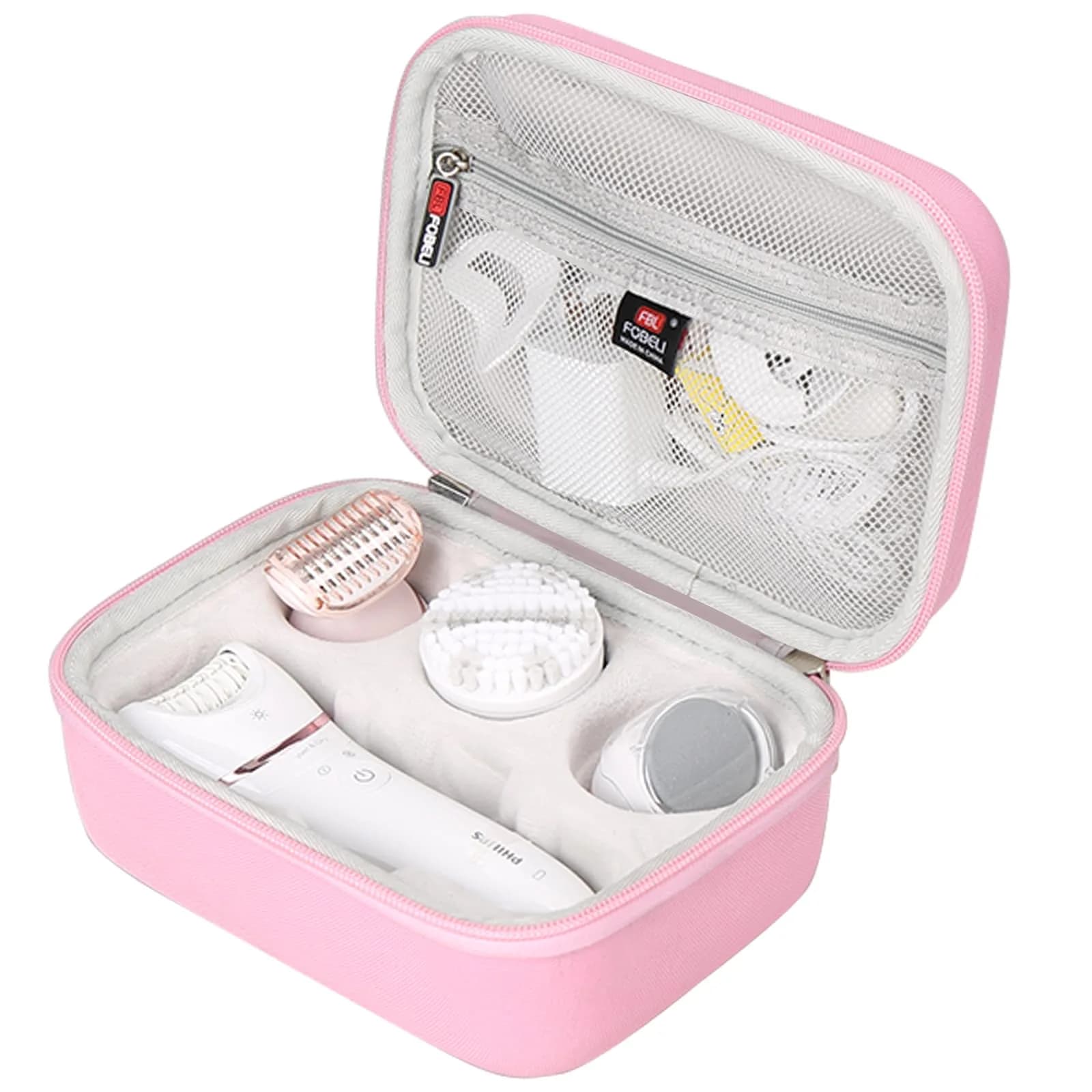 FBLFOBELI Hard Storage Case for Philips Epilator BRE740/14, EVA Protective Travel Bag (Black, 19.8cm x 16.3cm x 9.8cm) - main product image