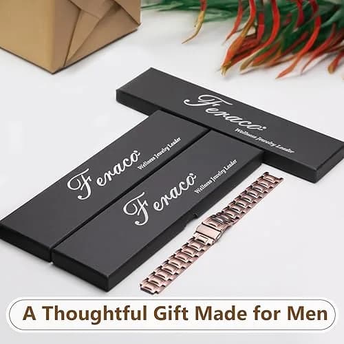 Feraco Pure Copper Magnetic Bracelet for Men | 8.66 inches (22 cm) thumbnail 6