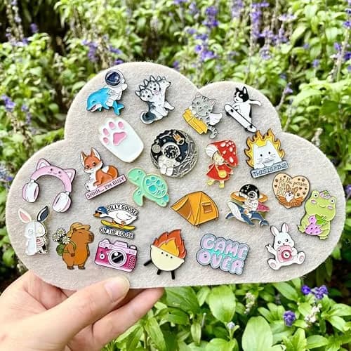 SINCCO Cute Enamel Backpack Pins Bulk Set 50pcs (1.9cm L x 12.8cm W x 18.4cm H) | Funny Anime Lapel Pin Set for Bags, Jackets, Kids thumbnail 5