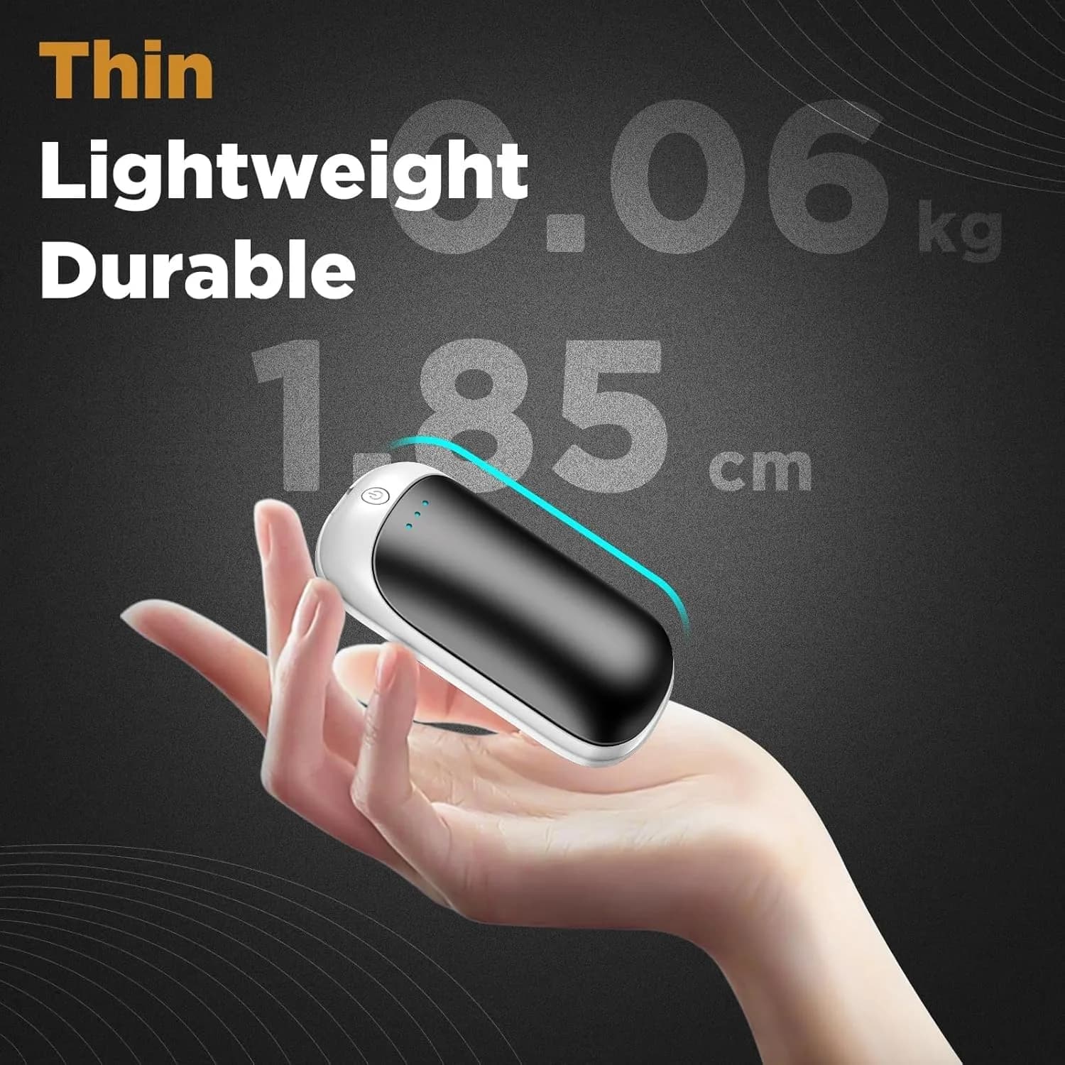 Lerat Rechargeable Hand Warmers 2 Pack | Portable Electric Pocket Heaters for Men Women Kids thumbnail 6