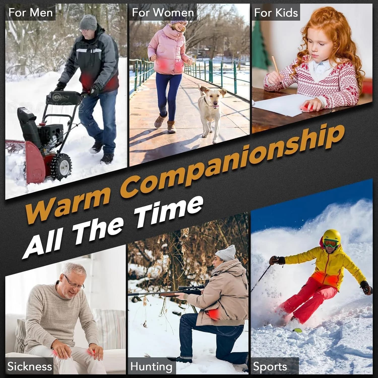 Lerat Rechargeable Hand Warmers 2 Pack | Portable Electric Pocket Heaters for Men Women Kids thumbnail 2