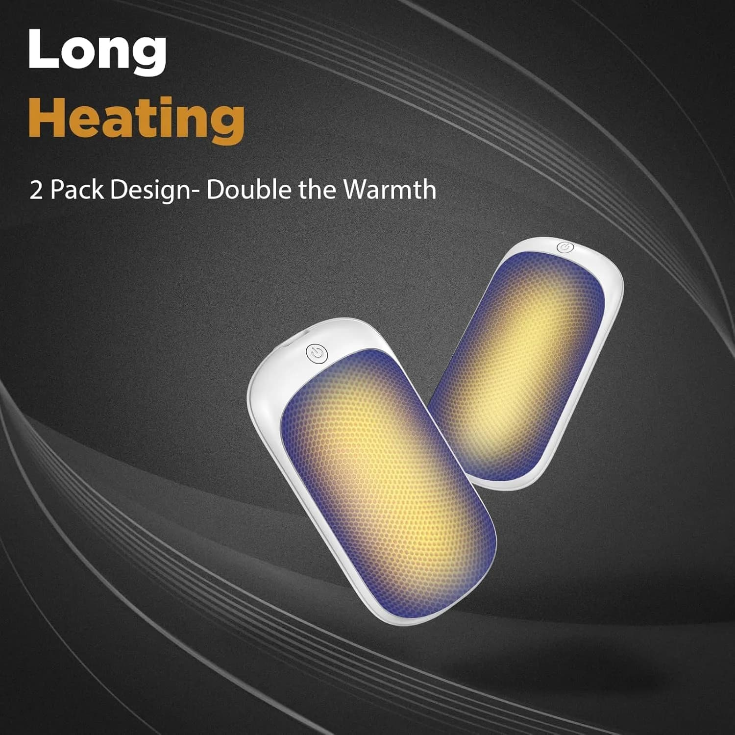 Lerat Rechargeable Hand Warmers 2 Pack | Portable Electric Pocket Heaters for Men Women Kids thumbnail 4