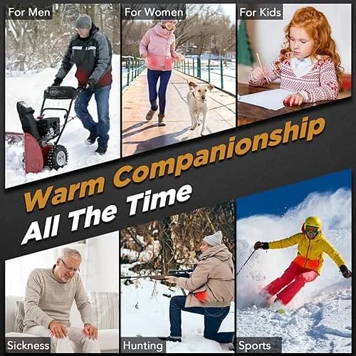 Lerat Rechargeable Hand Warmers 2 Pack 131°F Max Heat | 12-Hour Warmth for Extreme Cold thumbnail 6