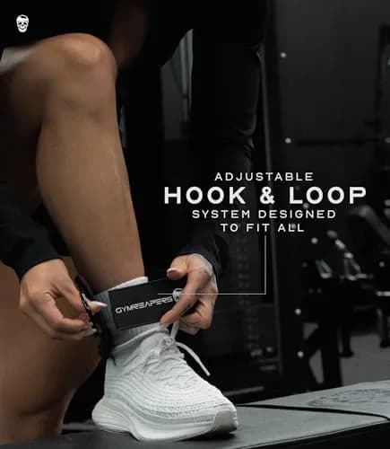 Gymreapers Ankle Strap (Single) for Cable Machine & Glute Workouts | Adjustable Leg Strap with Neoprene Padding (Black, Single) thumbnail 5