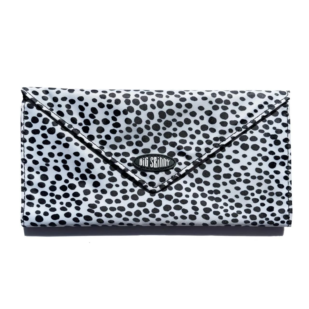 Big Skinny Slimvelope TriFold Clutch Wallet 19.05cm (7.5in) | Holds Up to 40 Cards, Ink Dot