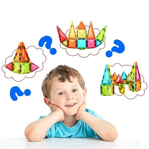 PicassoTiles Magnetic Tile 24pc Mini Diamond Set | Travel Size STEM Educational Toy for Kids 3+ thumbnail 6
