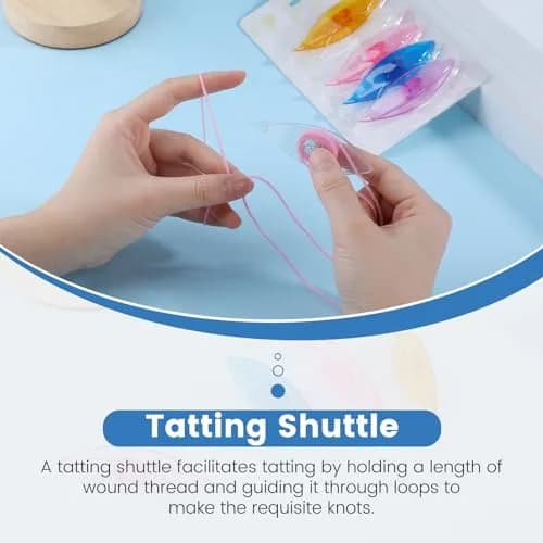 BUTUZE 15 PCS Tatting Shuttle Kit for Beginners | Durable Plastic & Beading Needles (15 pcs, Assorted Colors) thumbnail 4