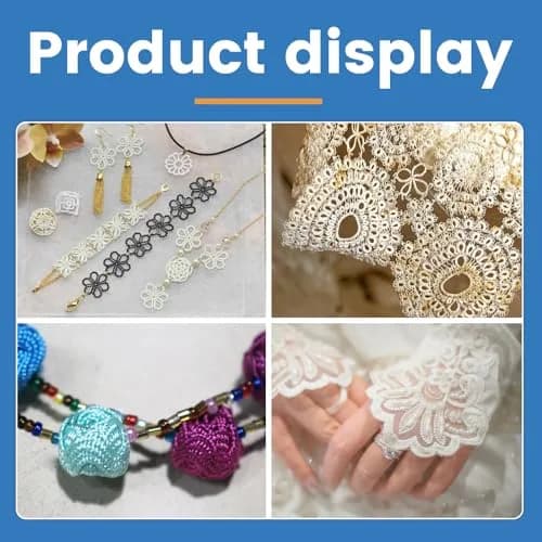 BUTUZE 15 PCS Tatting Shuttle Kit for Beginners | Durable Plastic & Beading Needles (15 pcs, Assorted Colors) thumbnail 7