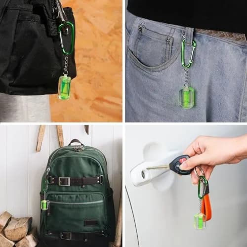 WORKPRO 3-Pack Mini Pocket Tool Spirit Level with Keychain | Accurate Bubble Level for Picture Hanging & Layout thumbnail 7