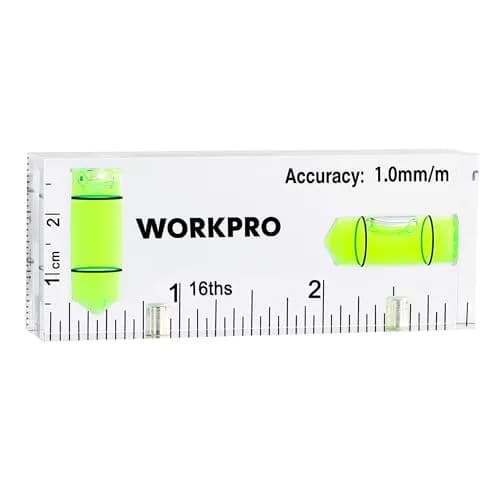 WORKPRO 3 Inch Magnetic Pocket Level with 90°/180° Bubbles | Accurate Level Tool for DIY & Professionals thumbnail 1
