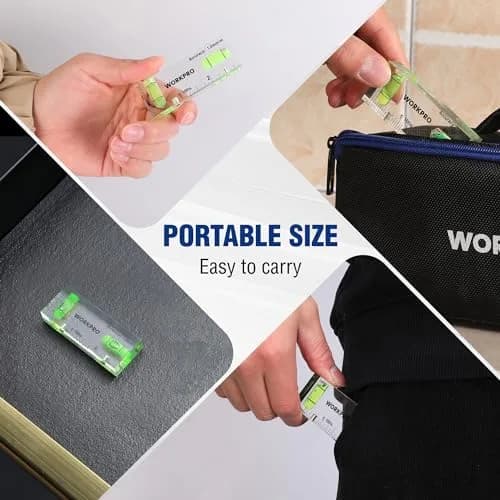 WORKPRO 3 Inch Magnetic Pocket Level with 90°/180° Bubbles | Accurate Level Tool for DIY & Professionals thumbnail 5