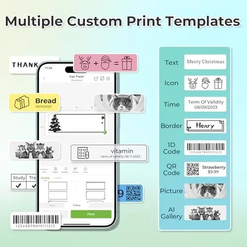 Nelko P21 Bluetooth Label Maker | 203 DPI High-Resolution Portable Printer thumbnail 3